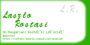 laszlo rostasi business card